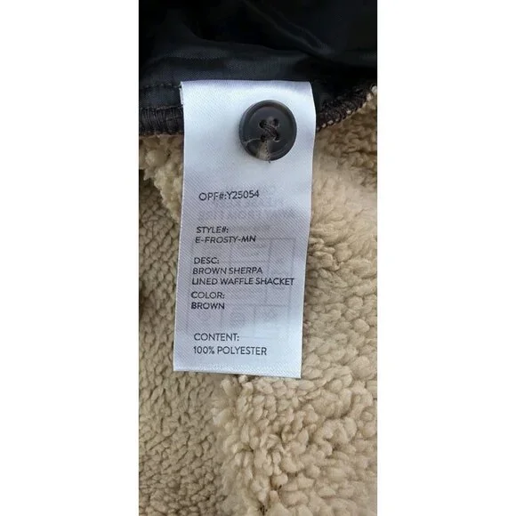 Nomad Sherpa Lined Shacket Men’s S Brown Button Front Shirt Jacket - Picture 3 of 14